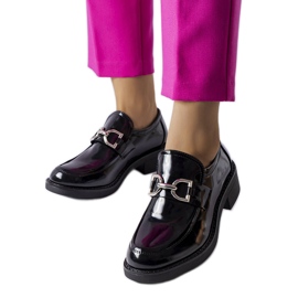Mocassins vernis noirs Charline