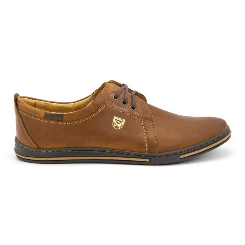 Polbut Chaussures cuir homme 343 camel brun