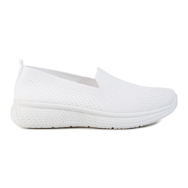 Slip on femme en tissu à semelle épaisse Black Shelovet blanc