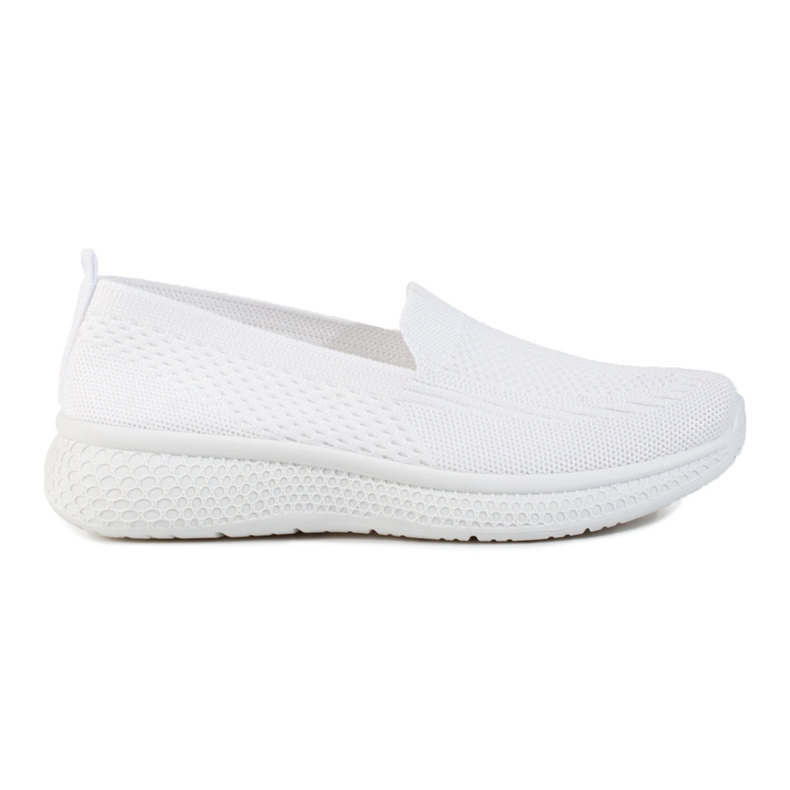 Slip on femme en tissu à semelle épaisse Black Shelovet blanche