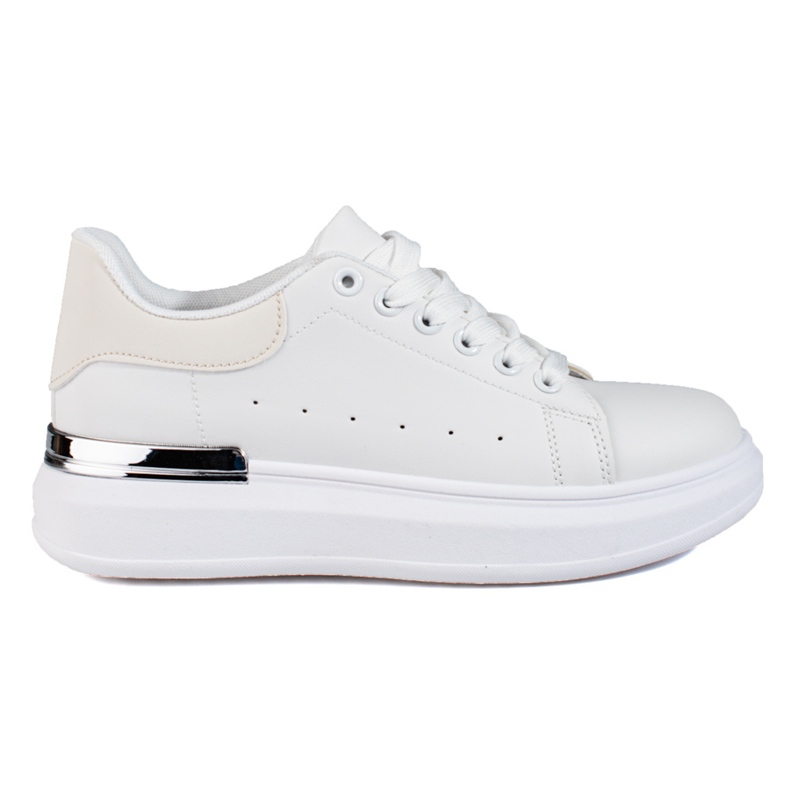 Chaussures de sport pour femmes sur une plate-forme haute Shelovet blanche