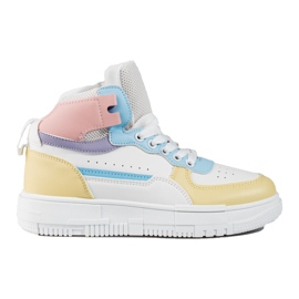 Baskets montantes femme multicolores Shelovet blanc