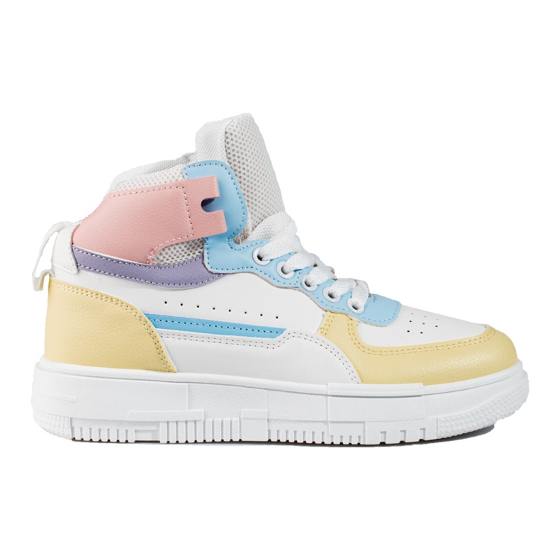 Baskets montantes femme multicolores Shelovet blanche