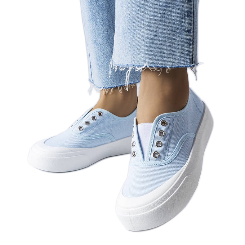 Baskets à enfiler bleues de Rabican