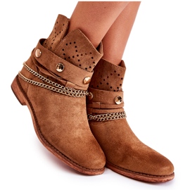 WS1 Bottes en daim sur un coin caché Verine marron brun