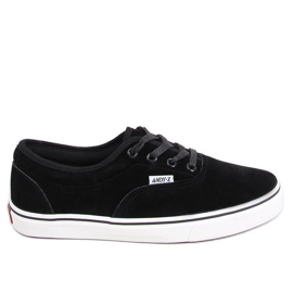 BM Lovis Baskets femme en daim noir le noir