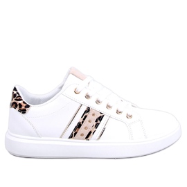BM Baskets femme Henne Léopard blanc