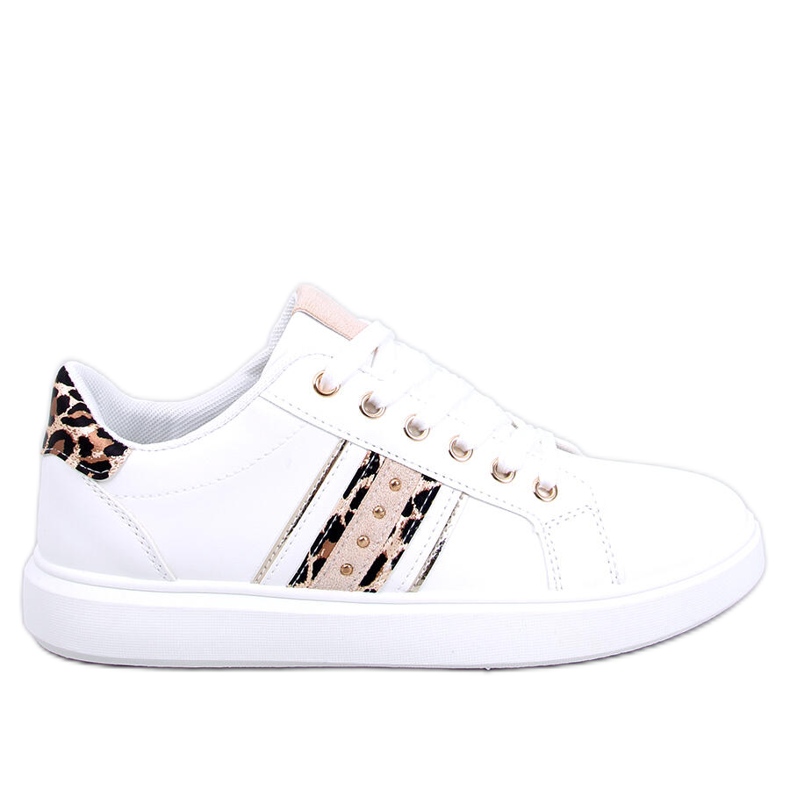 BM Baskets femme Henne Léopard blanche