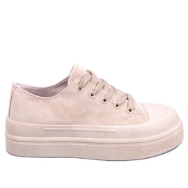 BM Baskets à plateforme Curtis Beige BM Baskets à plateforme Curtis Beige