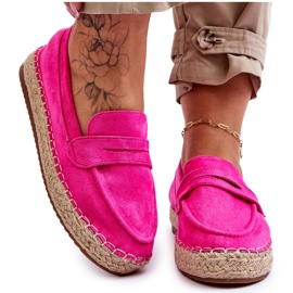 FI1 Espadrilles Femme Daim Fuchsia Keyla rose