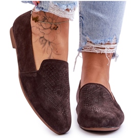 S.Barski Mocassins Confortables Daim Marron Giovana brun