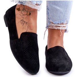 S.Barski Mocassins Confortables Daim Noir Giovana