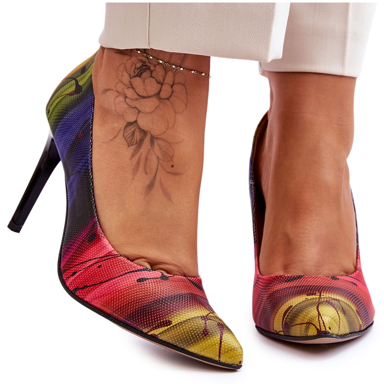 Lewski Shoes Chaussures à talons hauts en cuir à la mode Lewski 2659 Multicolore
