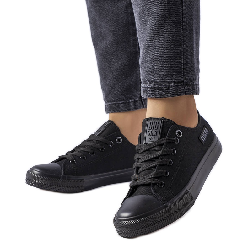 Baskets en tissu noir Big Star KK274009 le noir Baskets en tissu noir Big Star KK274009 le noir