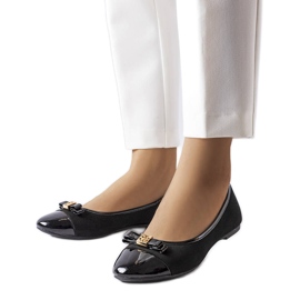Ballerines noires à bout verni Umberto le noir