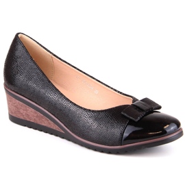 Escarpins compensés noirs femme Potocki SZ12062