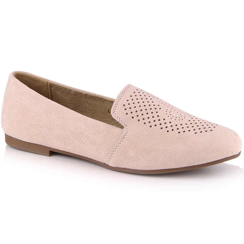 Slip-on confortables en cuir suédé beige S.Barski LR29515