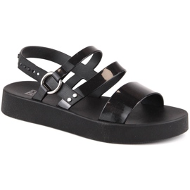 Sandales confortables pour femmes sur la plate-forme noire parfumée Zaxy LL285008
