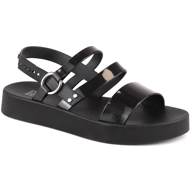 Sandales confortables pour femmes sur la plate-forme noire parfumée Zaxy LL285008 le noir