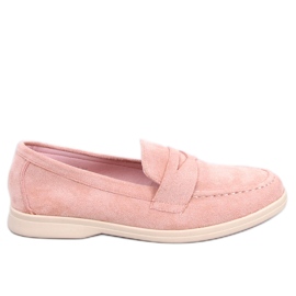 Blum Mocassins en daim rose