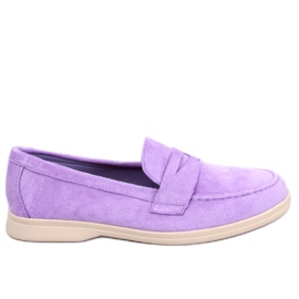 BM Blum Mocassins en daim Violet