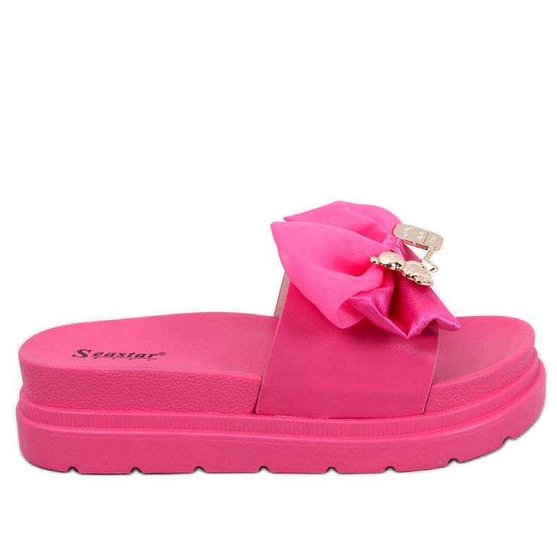 BM Teddy Fuchsia chaussons plateforme ours en peluche rose BM Teddy Fuchsia chaussons plateforme ours en peluche rose