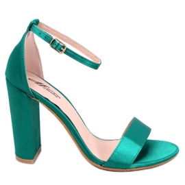 Sandales à talons vert Ranae