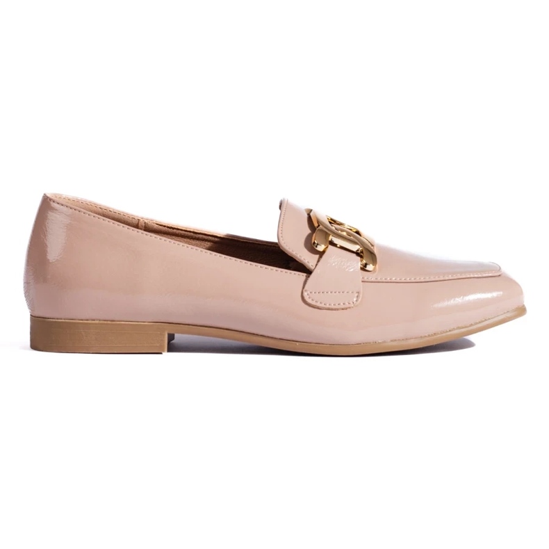 Chaussures femme laquées roses avec chaîne Shelovet Chaussures femme laquées roses avec chaîne Shelovet