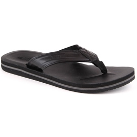 Tongs pour hommes en cuir écologique noir Big Star LL174605