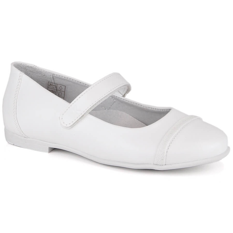 Ballerines filles pour communion avec velcro blanc Kornecki 6492 blanche Ballerines filles pour communion avec velcro blanc Kornecki 6492 blanche