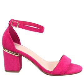 BM Sandales à talons en daim fuchsia Dicarlo rose