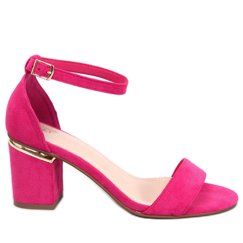 BM Sandales à talons en daim fuchsia Dicarlo rose