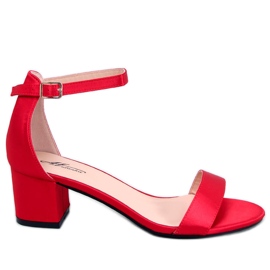 Sandales à talons bas Clarence Red rouge