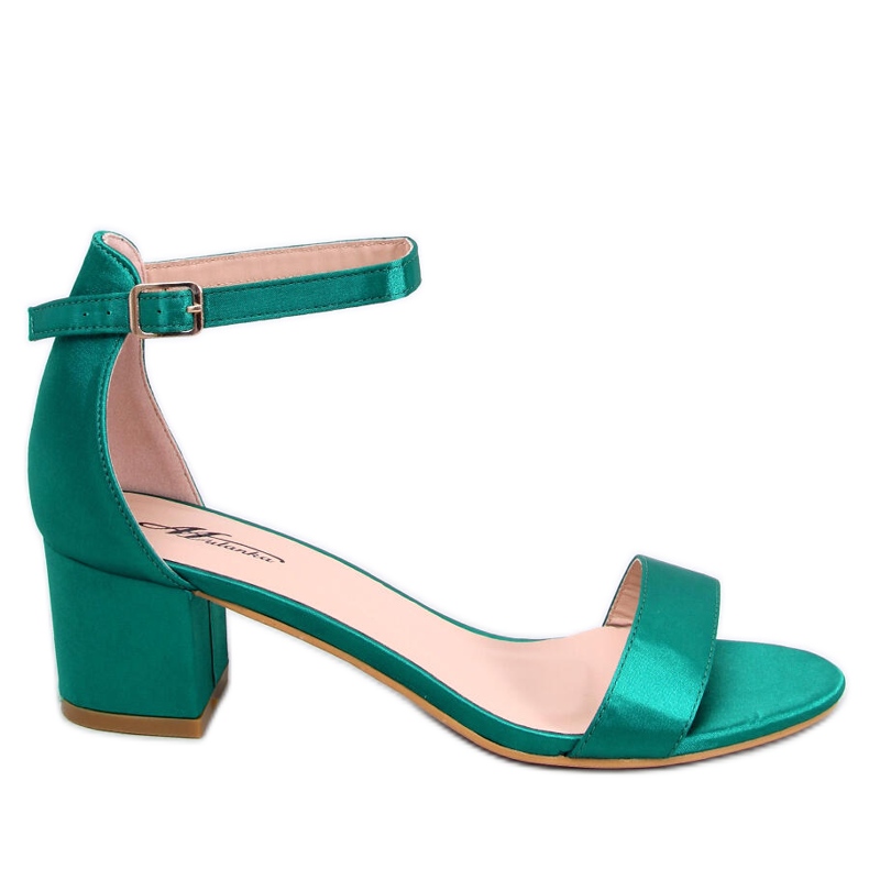 Sandales à talons bas de Clarence Green vert