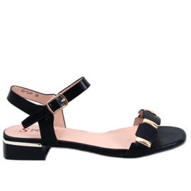 Seastar Clary Sandales à talons bas noires le noir