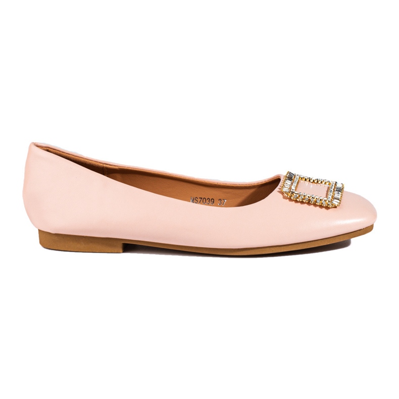 Ballerines vernies à bout carré pour femme Shelovet rose