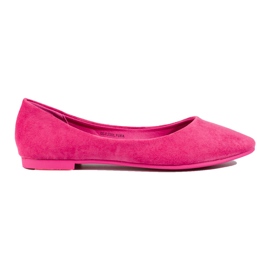 Ballerines femme en daim rose Shelovet