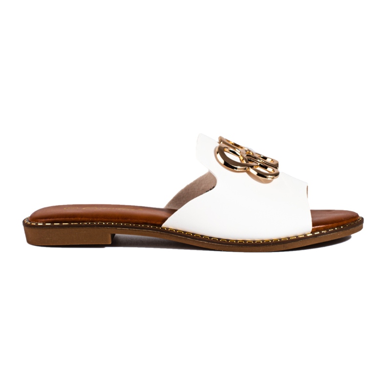 Sandales blanches élégantes avec une boucle Shelovet