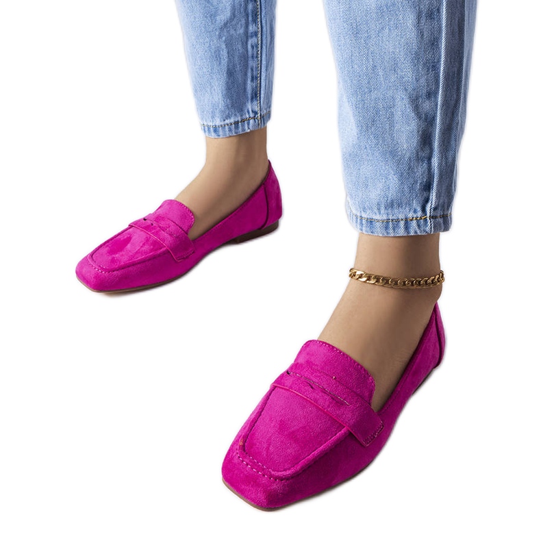 Mocassins roses en éco-daim de Meilleur