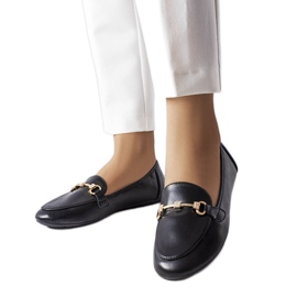 Mocassins décoratifs noirs Lejeune