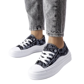 Baskets plateformes noires Bélair