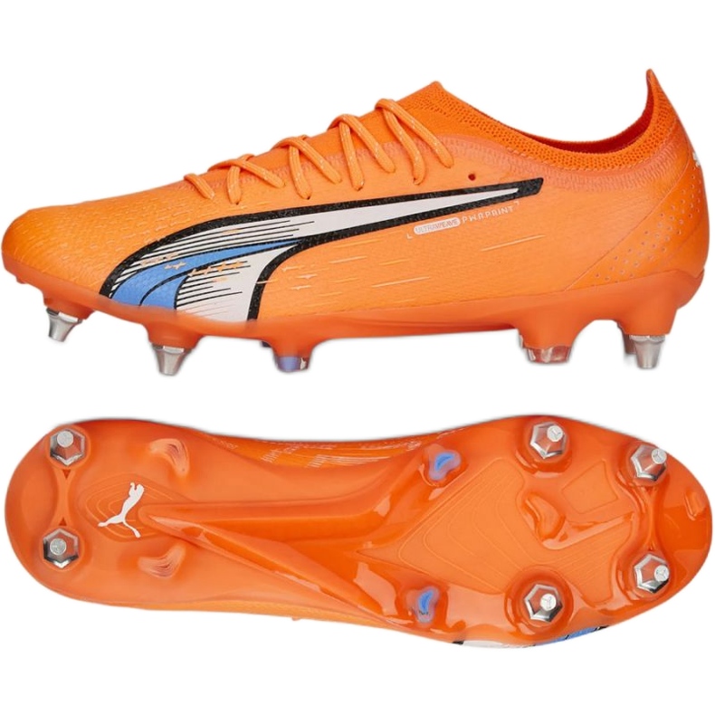 Chaussures Puma Ultra Ultimate MxSG M 107212 01 orange oranges et rouges Chaussures Puma Ultra Ultimate MxSG M 107212 01 orange oranges et rouges