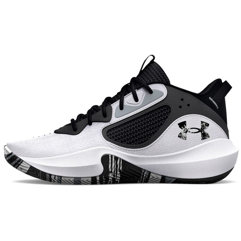 Under Armour Gs Lockdown 6 Jr 3025617 101 chaussures de basket blanche blanche