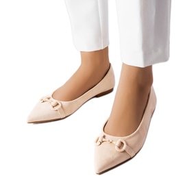 Ballerines beiges à bout pointu Aimé