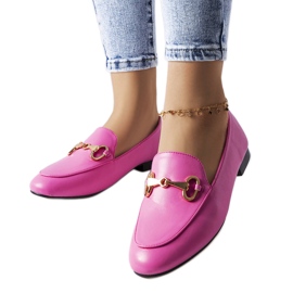 Mocassins roses à boucle Philip