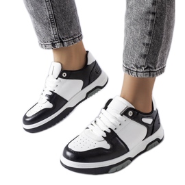Baskets plateformes noires Kristie blanche