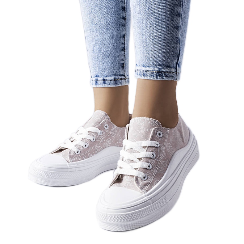 Baskets à plateforme grises Bélair