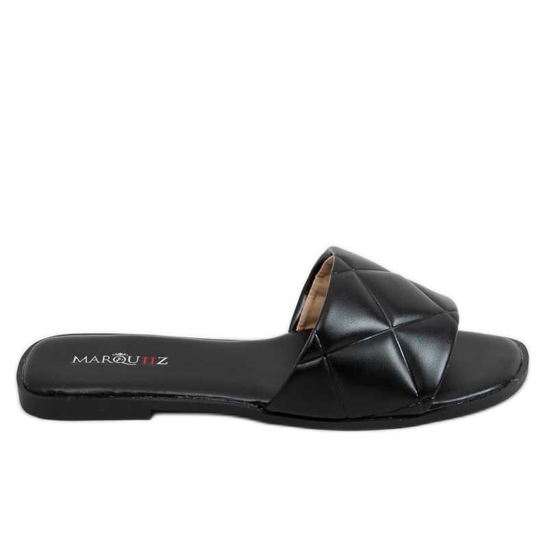 Claquettes matelassées Cray Black le noir