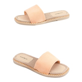 Chaussons en daim femme Daniels Orange