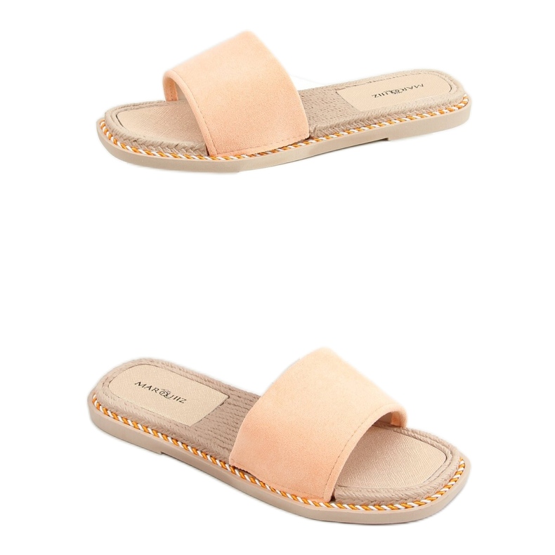 Chaussons en daim femme Daniels Orange
